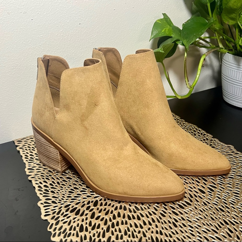 Heeled Suede Ankle Boots